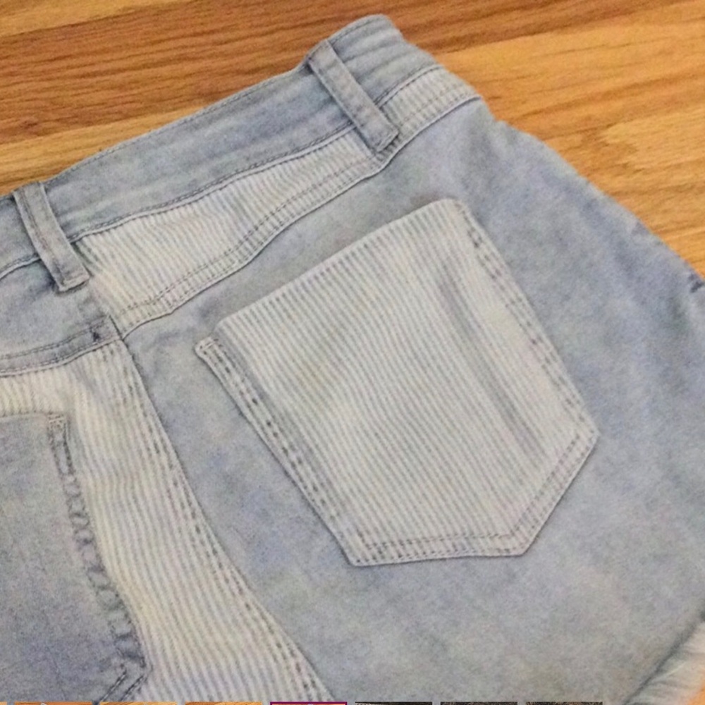 Rewash Blue Distressed Denim Shorts - Picture 8 of 9